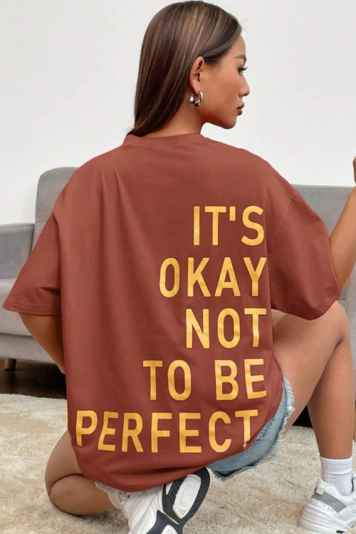 Unisex It'S Okay Baskılı Tasarım Tshirt