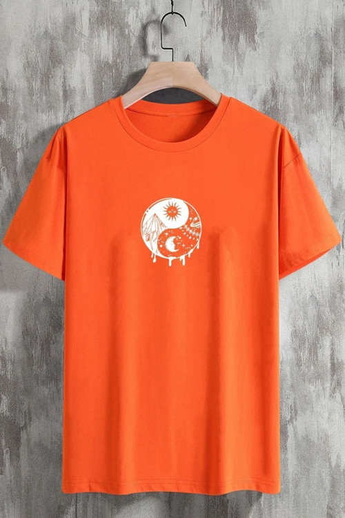 Unisex Ying&Yang Tasarım Tshirt