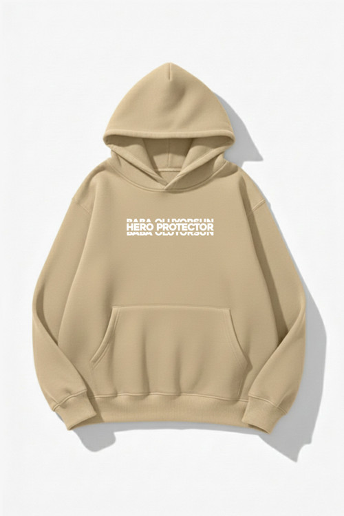Unisex Yumuşak Dokulu Baba Oluyorsun Baskılı Tasarım Oversize 3 İplik Hoodie Sweatshirt