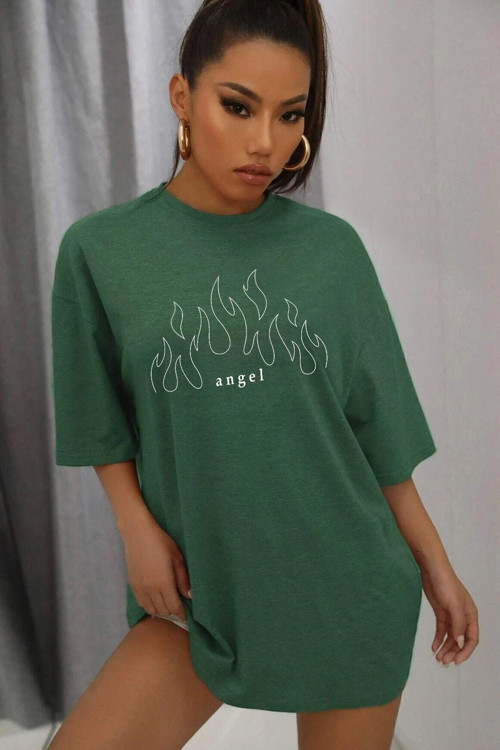 Unisex White Angel Baskılı T-Shirt