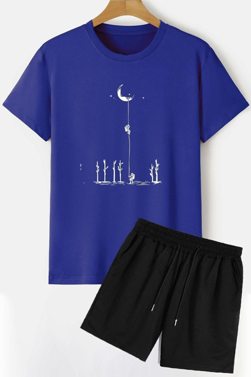 Uzay Temalı Şort T-Shirt Eşofman Takımı