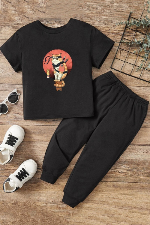 Çocuk Shinobi Kedi Alt - Üst Eşofman Takımı