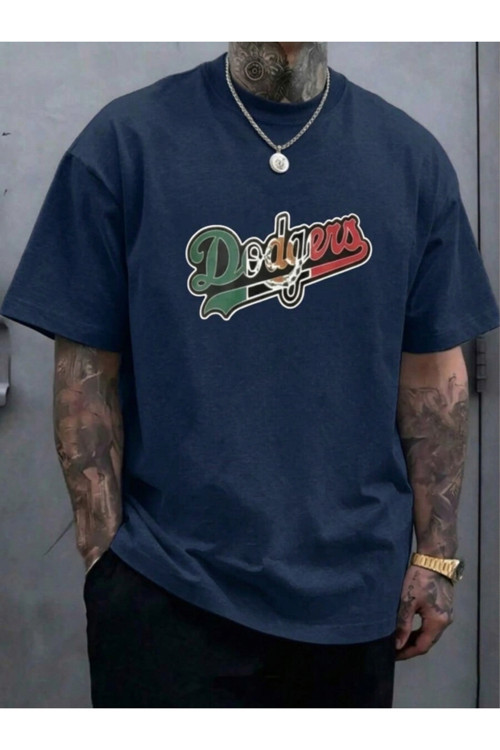Erkek Dodgers Baskılı Tasarım Tshirt