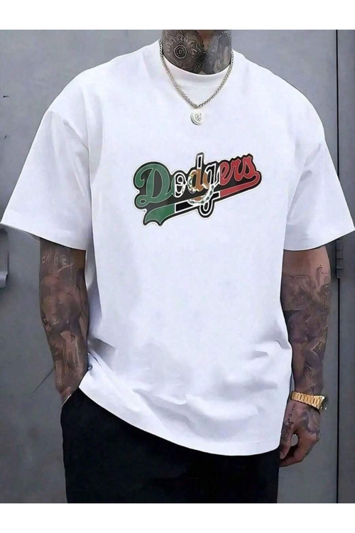 Erkek Dodgers Baskılı Tasarım Tshirt