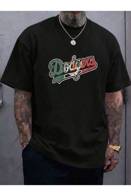Erkek Dodgers Baskılı Tasarım Tshirt