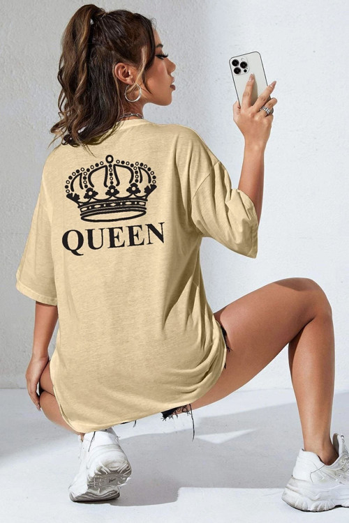 Unisex Quenn Baskılı T-Shirt