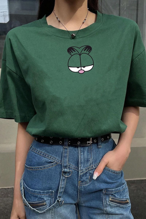 Unisex Garfield Baskılı T-Shirt