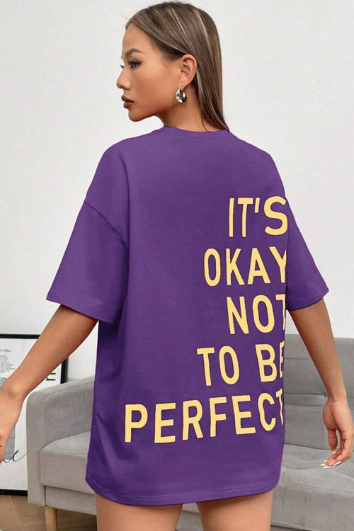 Unisex It'S Okay Baskılı Tasarım Tshirt