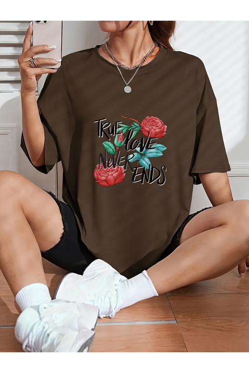 Unisex True Tasarım Basklı Tshirt