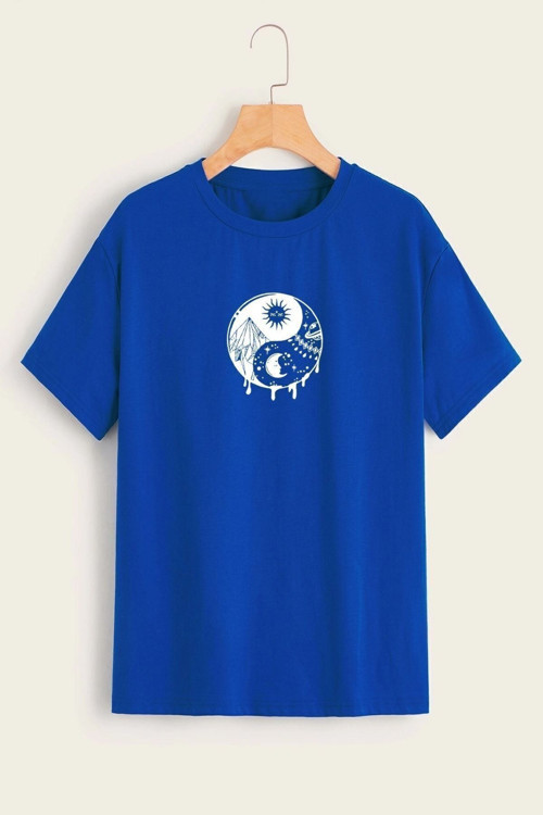 Unisex Ying&Yang Tasarım Tshirt