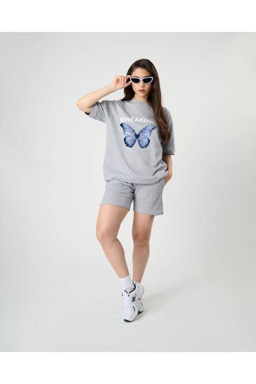 Unisex Breaking Baskılı Tasarım Tshirt
