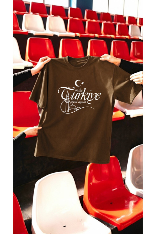 Unisex Make Türkiye Great Again Baskılı Tasarım Tshirt