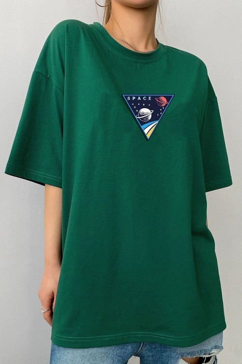 Unisex Space Baskılı T-Shirt