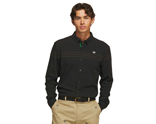 S LS Button Up Erkek Günlük Gömlek KR5432 Siyah