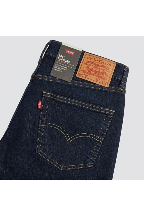 505® regular fit likralı esnek kumaş klasik Erkek Jean Pantolon--düz lacivert--