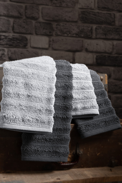 Bubble 4'Lü Banyo Havlu Seti %100 Pamuk, Premium Hamam Takımı (2 Adet 70X140 - 2 Adet 50X90)