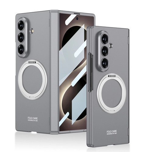 Galaxy Z Fold 8 Ultra Kılıf M-safe Şarj Özellikli Kıpta KPT-07 Ring Standlı Sert PC Kapak