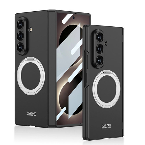 Galaxy Z Fold 8 Ultra Kılıf M-safe Şarj Özellikli Kıpta KPT-07 Ring Standlı Sert PC Kapak