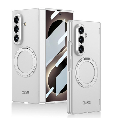 Galaxy Z Fold 8 Ultra Kılıf M-safe Şarj Özellikli Kıpta KPT-07 Ring Standlı Sert PC Kapak