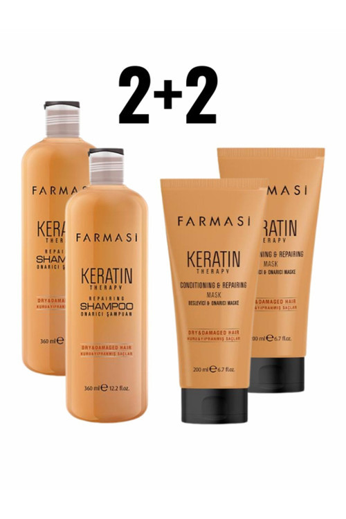 2'Li Keratın Therapy Onarıcı Şampuan 360 Ml & 2'Li Keratın Therapy Onarıcı Maske 200 Ml