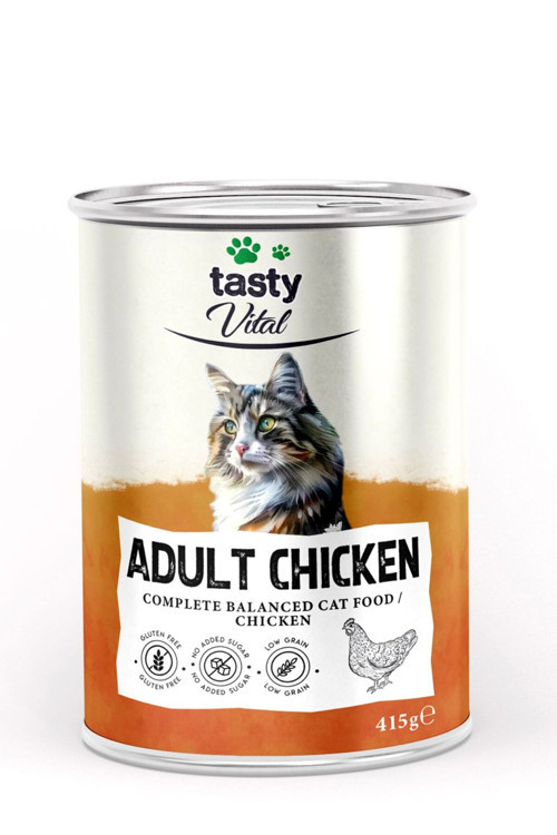 Tavuklu Yetişkin Kedi Konservesi Pate Ve Yumuşak Formda 415 Gr