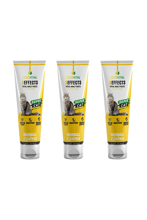 3 Adet Hairball Malt Paste Kediler Için Tüy Yumağı Önleyen Malt Macun 100Gr
