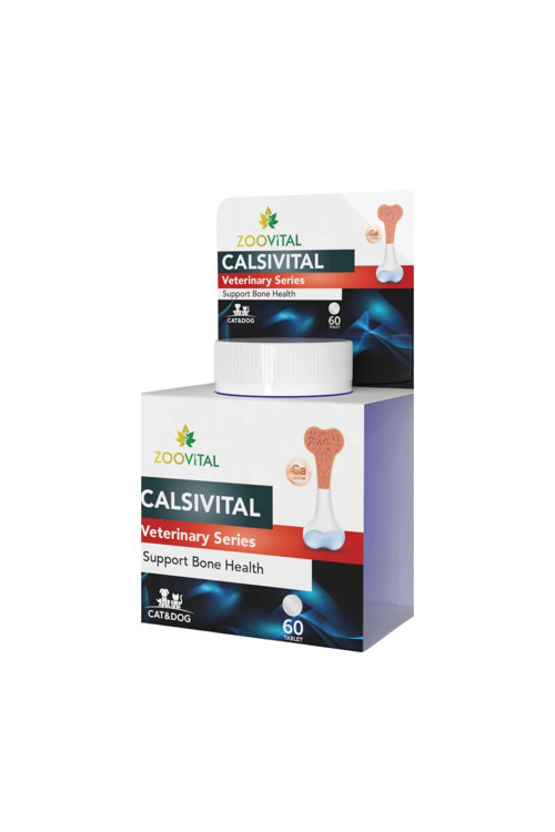 Calsivital Kedi Ve Köpekler İçin Destekleyici Lezzetli 60 Tablet