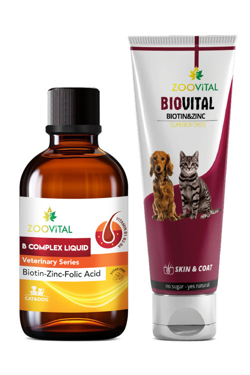 Kedi Ve Köpek İçin Plus B Damla 50Ml + Biovital Paste 100 Gr 2'Li Set Tüy Bakımı Dökümü Engelleyici
