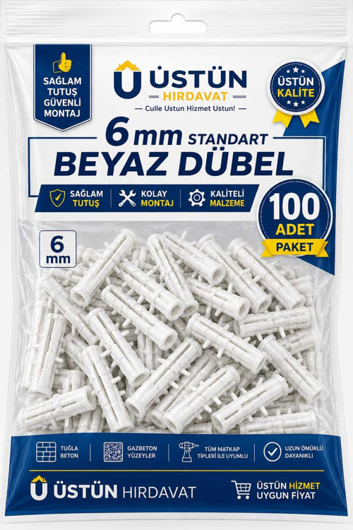 Hırdavat 6Mm Dubel (100Adet)
