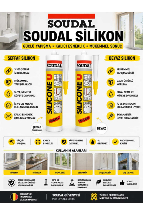Slikon Seti (Şefaf Beyaz)
