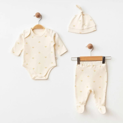 Baby 3'Lü Zıbın Takım 0038 Bej 3 Ay