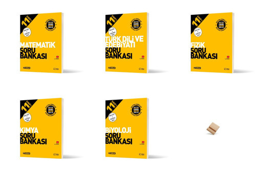Hız 11. Sınıf Maarif Matematik Edebiyat Fizik Kimya ve Biyoloji 5li Set Soru Bankası + Telefon standı