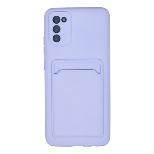 Newface Samsung Galaxy A02s Kılıf Kelvin Kartvizitli Silikon - Lila