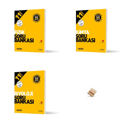 Hız 11. Sınıf Maarif Fizik Kimya ve Biyoloji Soru Bankası + Telefon standı