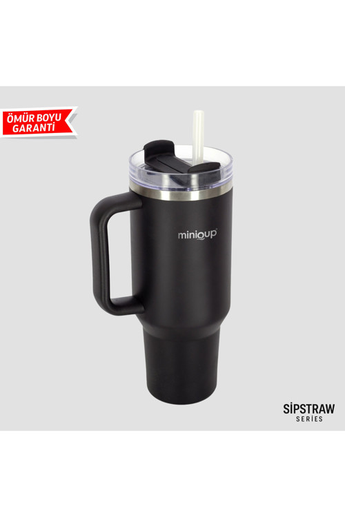 Sipstraw 900 Ml Pipetli Çelik Termos – Sıcak/Soğuk Spor Termos