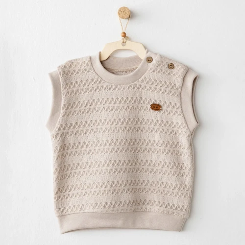 AC26133 Wawa Exclusive Yelek Beige 6-9 Ay