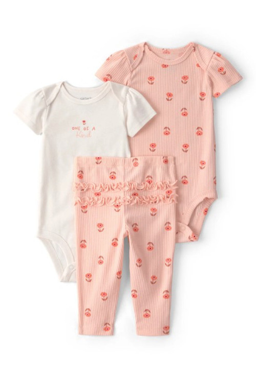 Carters Layette Kız Bebek 3lü Set 1U619810 Turuncu 12 Ay