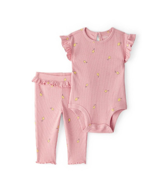 Carters Kız Bebek Body Pantolon Set 1U270010 Pembe 3 Ay