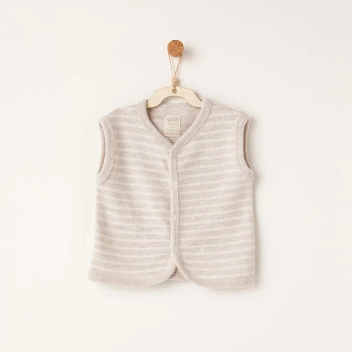 Bebek Yelek Casual Ac26221 Beige 3-6 Ay