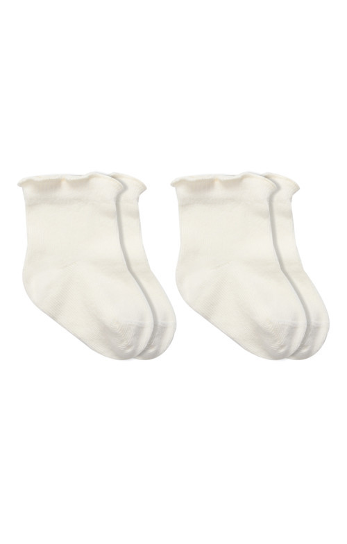 2li̇ Penye Soket Çorap Aksesuarlı Cute Ruffle 10153 Ekru 3-4 Yaş