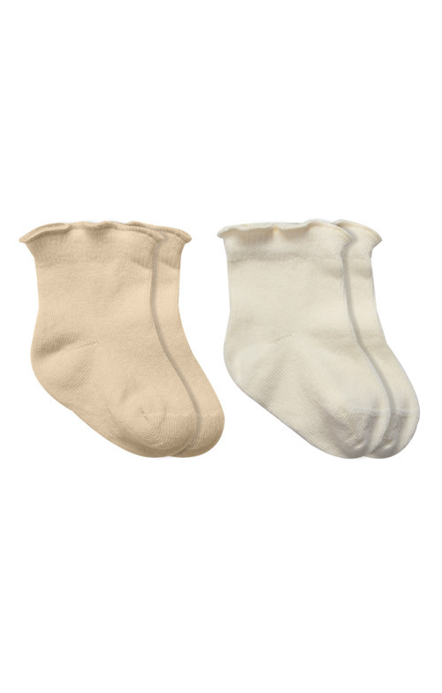 2li̇ Penye Soket Çorap Aksesuarlı Cute Ruffle 10153 Bej 3-4 Yaş