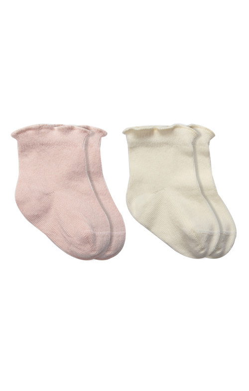2li̇ Penye Soket Çorap Aksesuarlı Cute Ruffle 10153 Pudra 3-4 Yaş