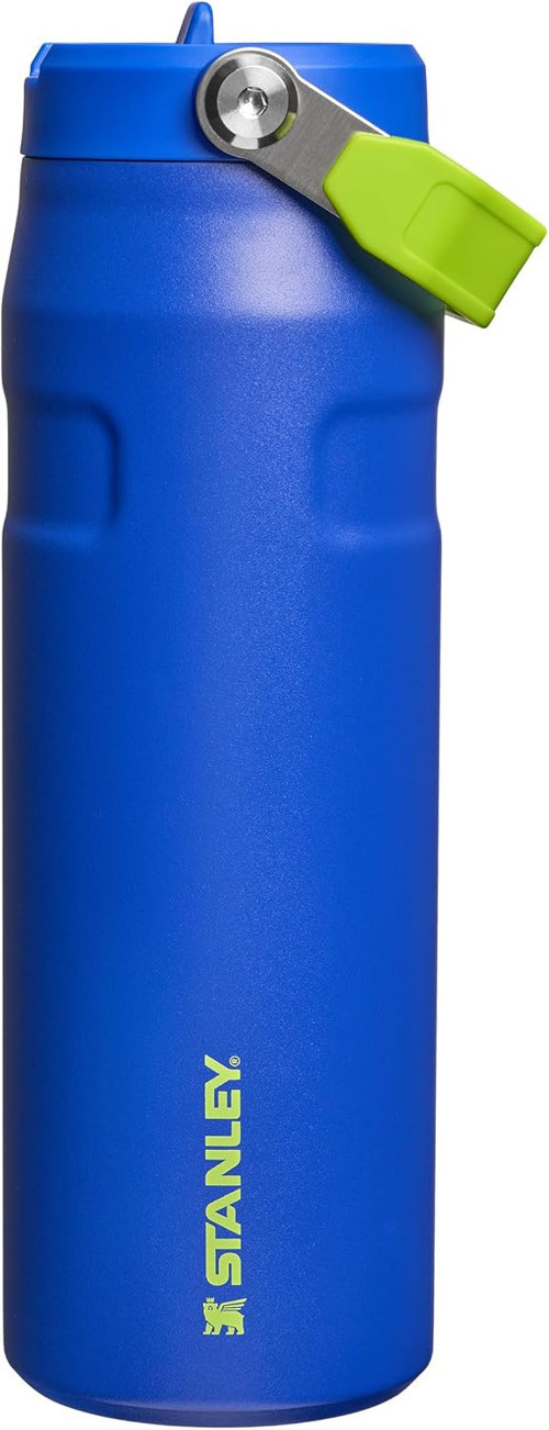 The IceFlow Flip Straw Pipetli Termos Bardak 0,70 LT - Cobalt Chartreuse