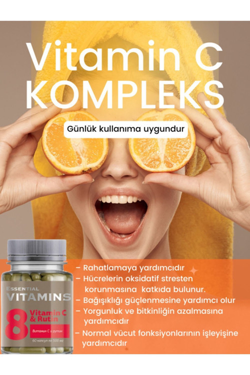SİBERİAN C VİTAMİNİ VE RUTİN - ESSENTİAL VİTAMİNS-GÜÇLÜ ANTİOKSİDAN GIDA TAKVİYESİ