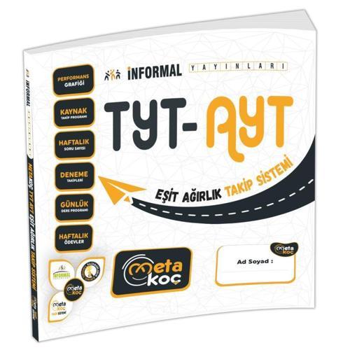 2025 TYT-AYT İnformal Yayınları Meta Koç Eşit Ağırlık Öğrenci Takip Sistemi