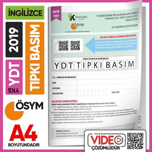 2019 YKS YDT İngilizce ÖSYM Tıpkı Basım Çıkmış Soru Deneme Kitapçığı (Video Çözümlü Türkiye Geneli)