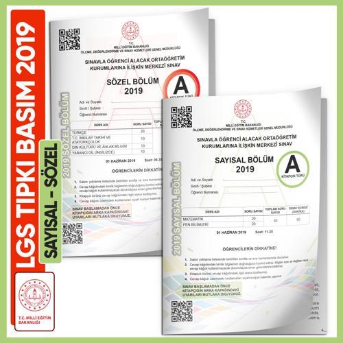 2019 LGS Sayısal ve Sözel Tıpkı Basım Çıkmış Soru Türkiye Geneli Dijital Çözümlü Kitapçıkları