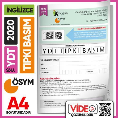 2020 YKS YDT İngilizce ÖSYM Tıpkı Basım Çıkmış Soru Deneme Kitapçığı (Video Çözümlü Türkiye Geneli)