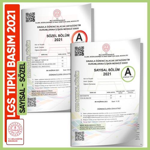2021 LGS Sayısal ve Sözel Tıpkı Basım Çıkmış Soru Türkiye Geneli Dijital Çözümlü Kitapçıkları
