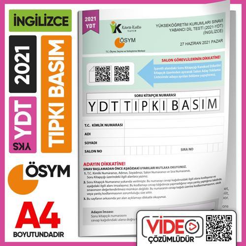 2021 YKS YDT İngilizce ÖSYM Tıpkı Basım Çıkmış Soru Deneme Kitapçığı (Video Çözümlü Türkiye Geneli)